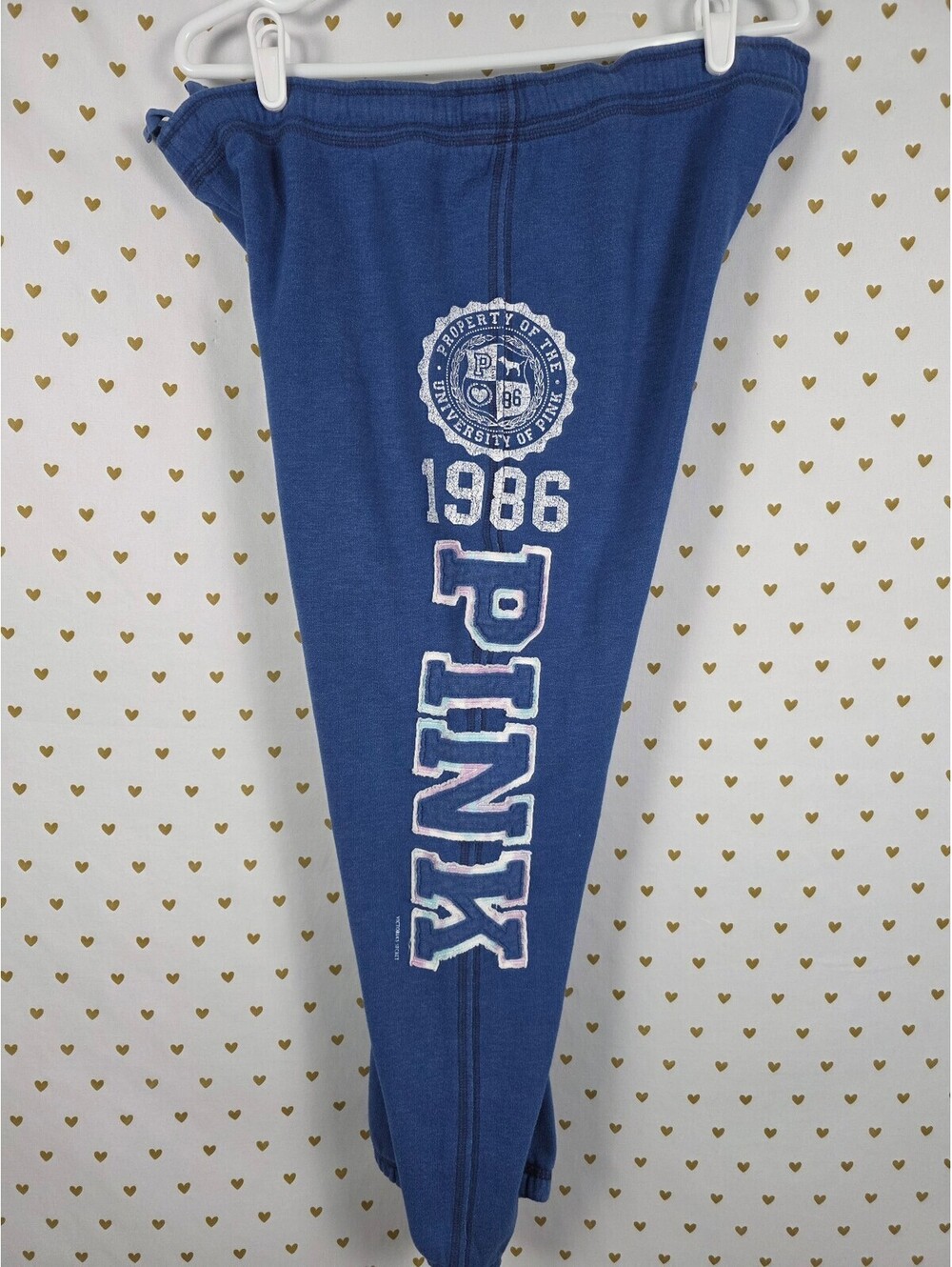 Victorias Secret PINK Vintage Large Blue Sweats Sweatpants Y2k University